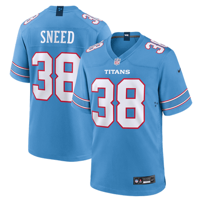 L'Jarius Sneed 38 Tennessee Titans Game Jersey - Light Blue