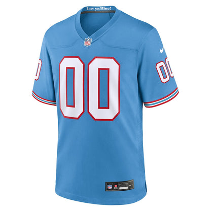Tennessee Titans Oilers Throwback Custom Game Jersey - Light Blue
