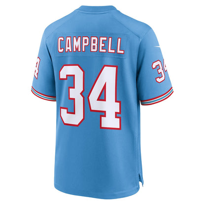 Earl Campbell 34 Tennessee Titans Retired Alternate Game Jersey - Light Blue