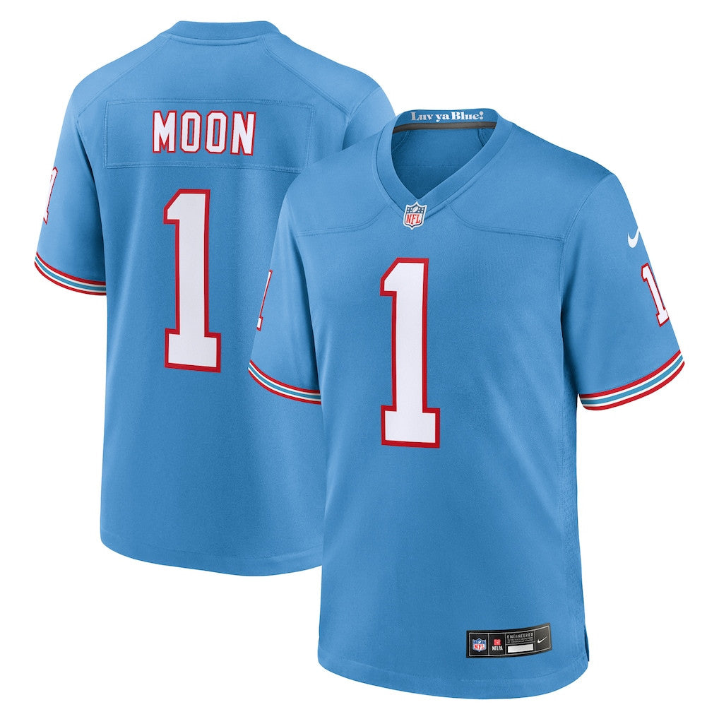Warren Moon 1 Tennessee Titans Retired Alternate Game Jersey - Light Blue