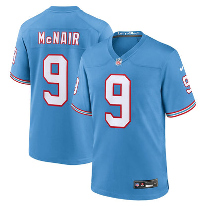 Steve McNair 9 Tennessee Titans Retired Alternate Game Jersey - Light Blue
