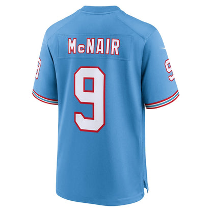 Steve McNair 9 Tennessee Titans Retired Alternate Game Jersey - Light Blue