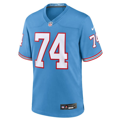 Bruce Matthews 74 Tennessee Titans Retired Alternate Game Jersey - Light Blue