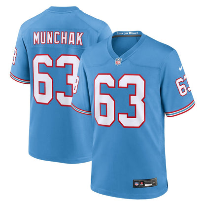 Mike Munchak 63 Tennessee Titans Retired Alternate Game Jersey - Light Blue