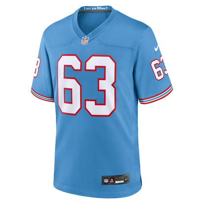 Mike Munchak 63 Tennessee Titans Retired Alternate Game Jersey - Light Blue