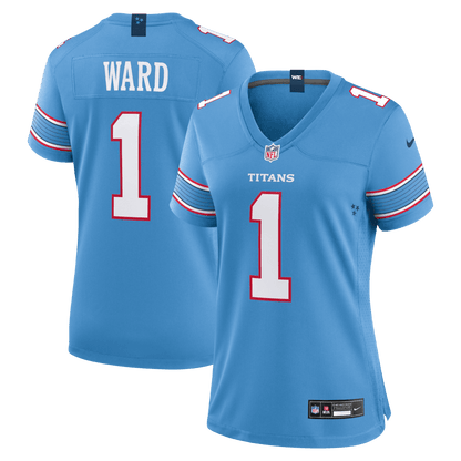 Cameron Ward 1 Tennessee Titans Women's Game Jersey - Light Blue