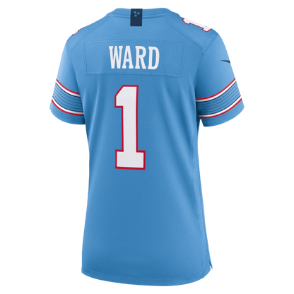 Cameron Ward 1 Tennessee Titans Women's Game Jersey - Light Blue