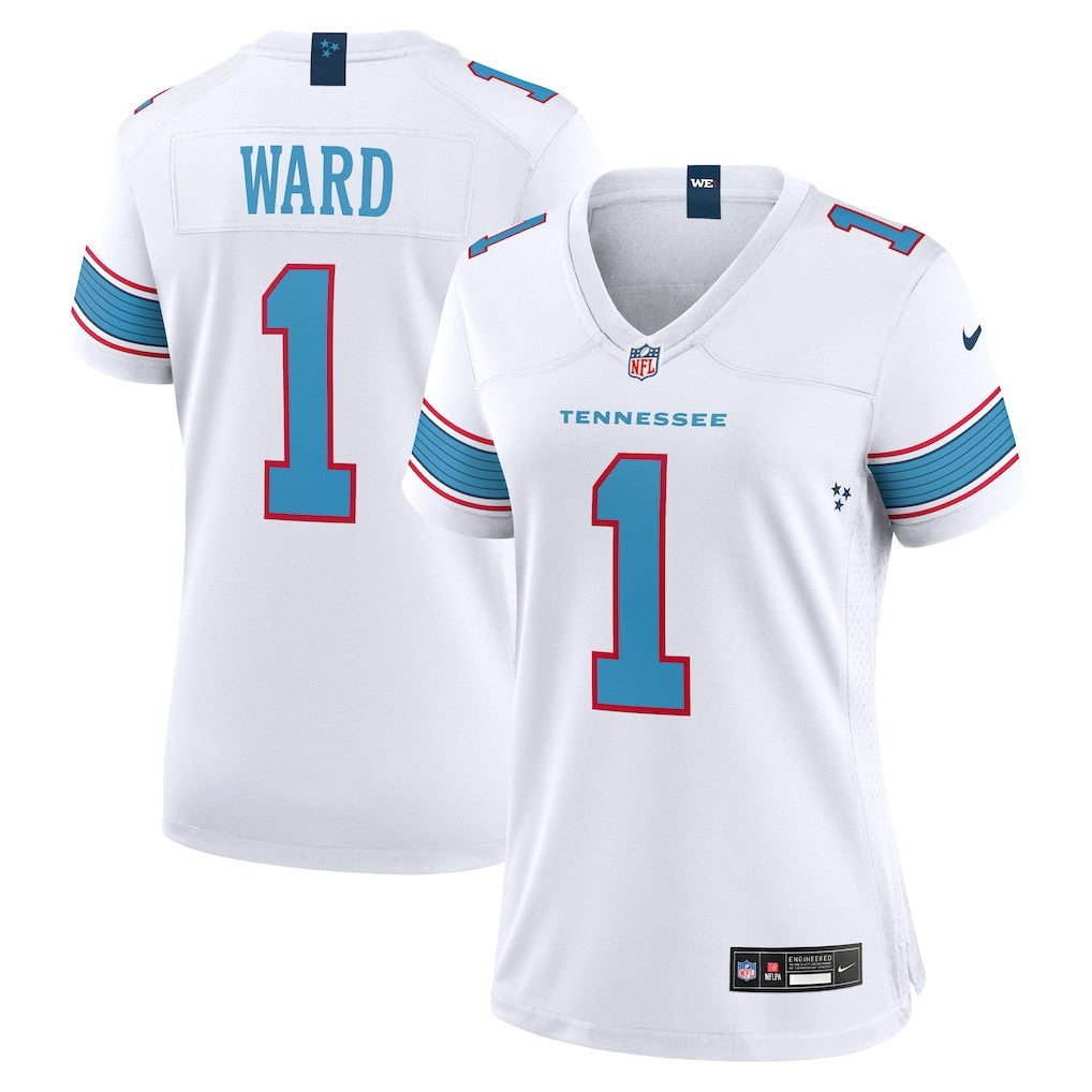 Cameron Ward 1 Tennessee Titans Women's Game Jersey - White