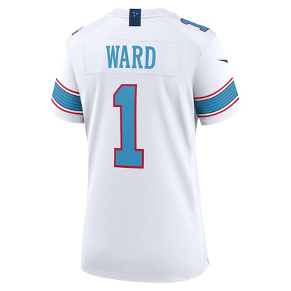 Cameron Ward 1 Tennessee Titans Women's Game Jersey - White