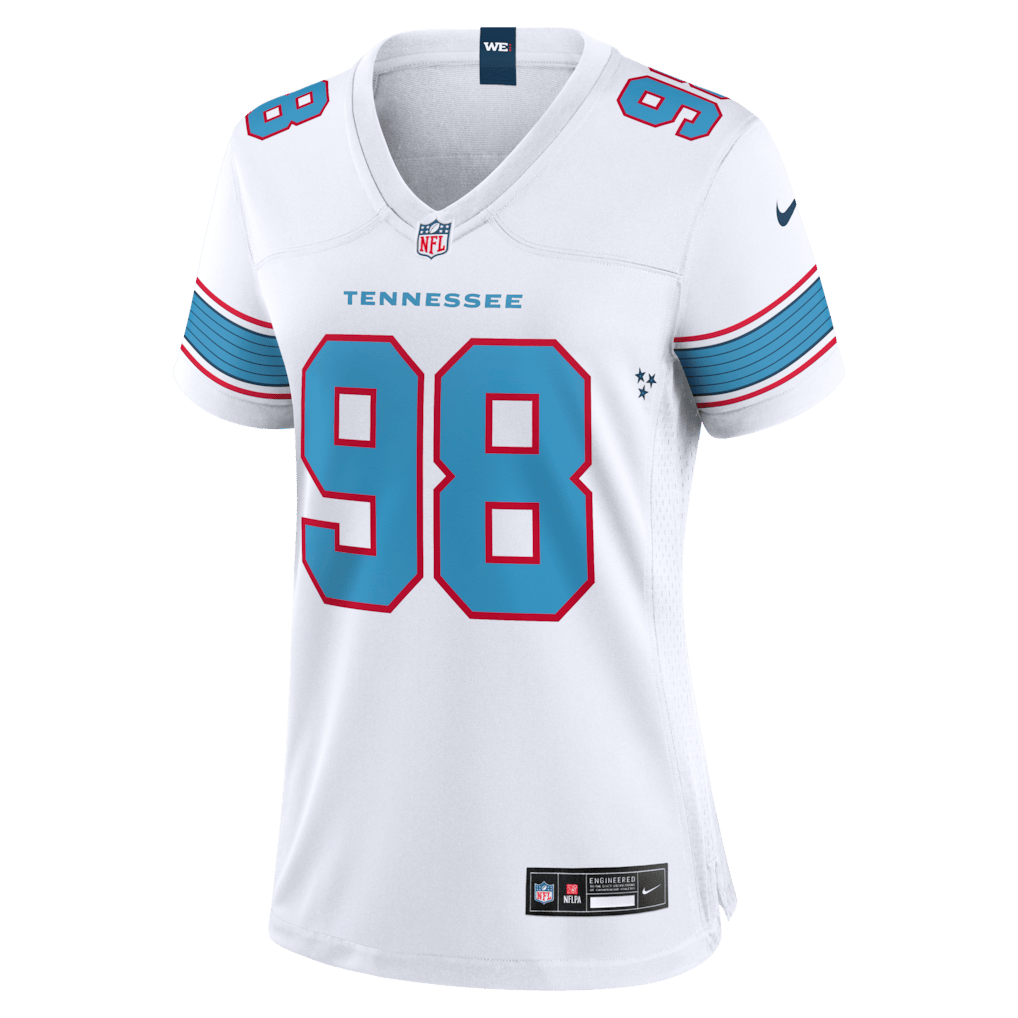 Jeffery Simmons 98 Tennessee Titans Women's Game Jersey - White