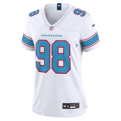 Jeffery Simmons 98 Tennessee Titans Women's Game Jersey - White