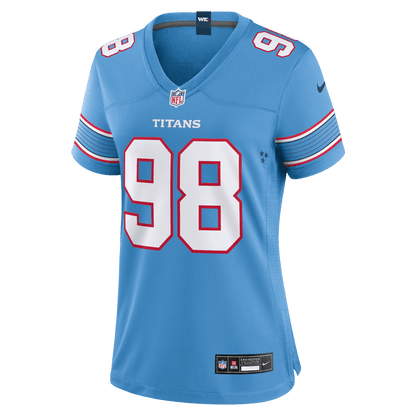 Jeffery Simmons 98 Tennessee Titans Women's Game Jersey - Light Blue
