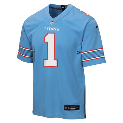 Cameron Ward 1 Tennessee Titans Youth Game Jersey - Light Blue