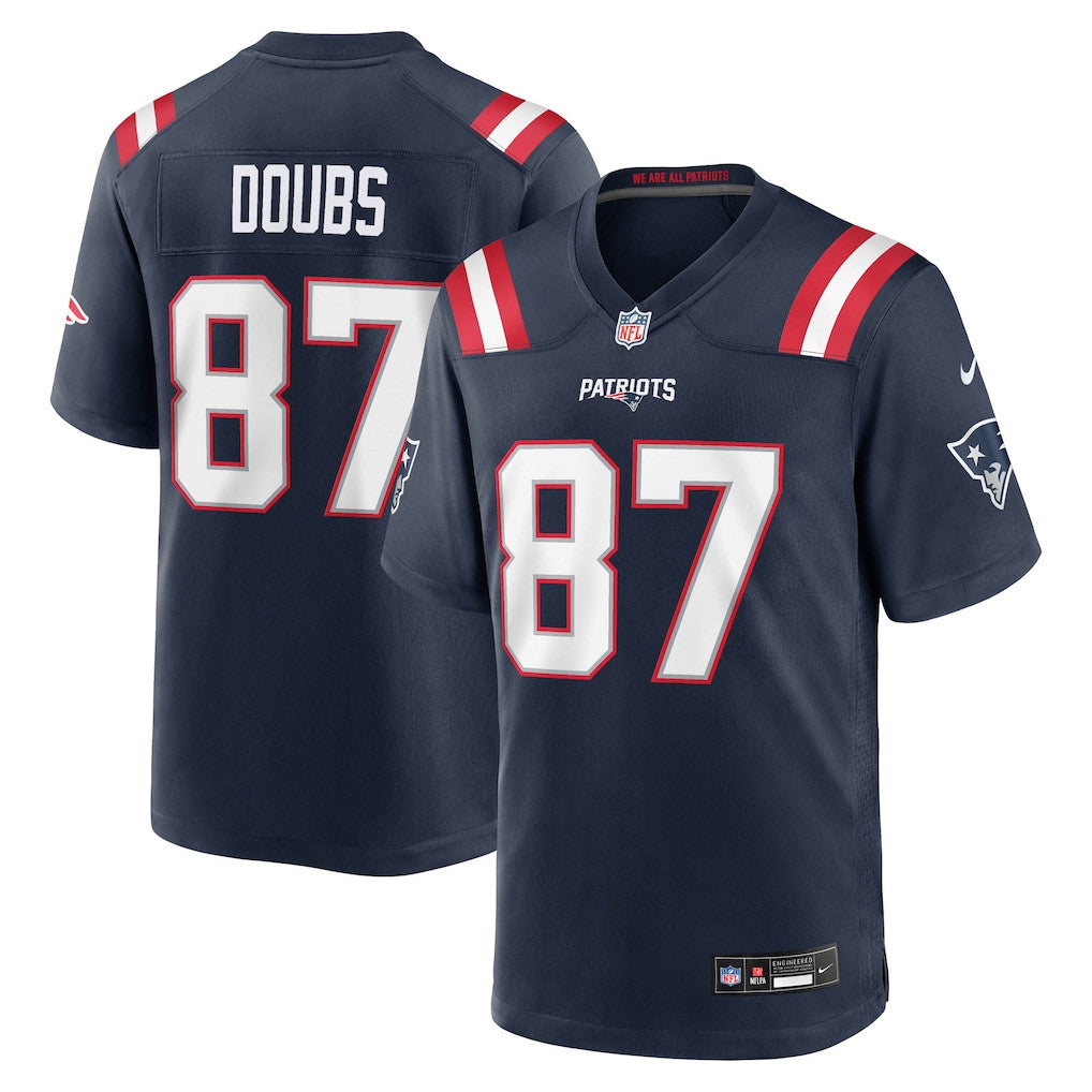 Romeo Doubs 87 New England Patriots Game Men Jersey - Navy