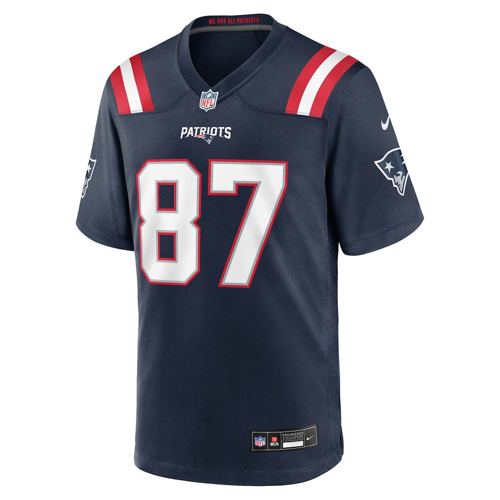 Romeo Doubs 87 New England Patriots Game Men Jersey - Navy