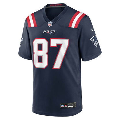 Romeo Doubs 87 New England Patriots Game Men Jersey - Navy