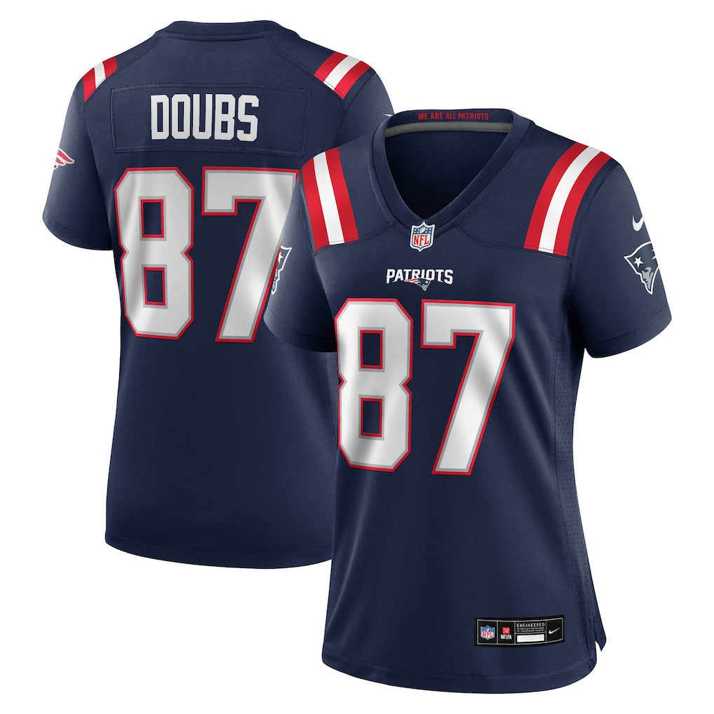 Romeo Doubs 87 New England Patriots Women's Game Jersey - Navy