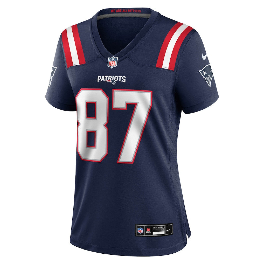 Romeo Doubs 87 New England Patriots Women's Game Jersey - Navy