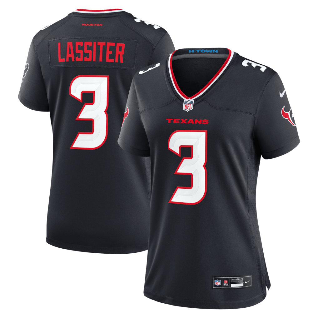 Kamari Lassiter 3 Houston Texans Women's Team Game Jersey - Navy