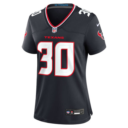 Brandon Codrington 30 Houston Texans Women's Team Game Jersey - Navy