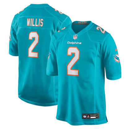 Malik Willis 2 Miami Dolphins Game Men Jersey - Aqua