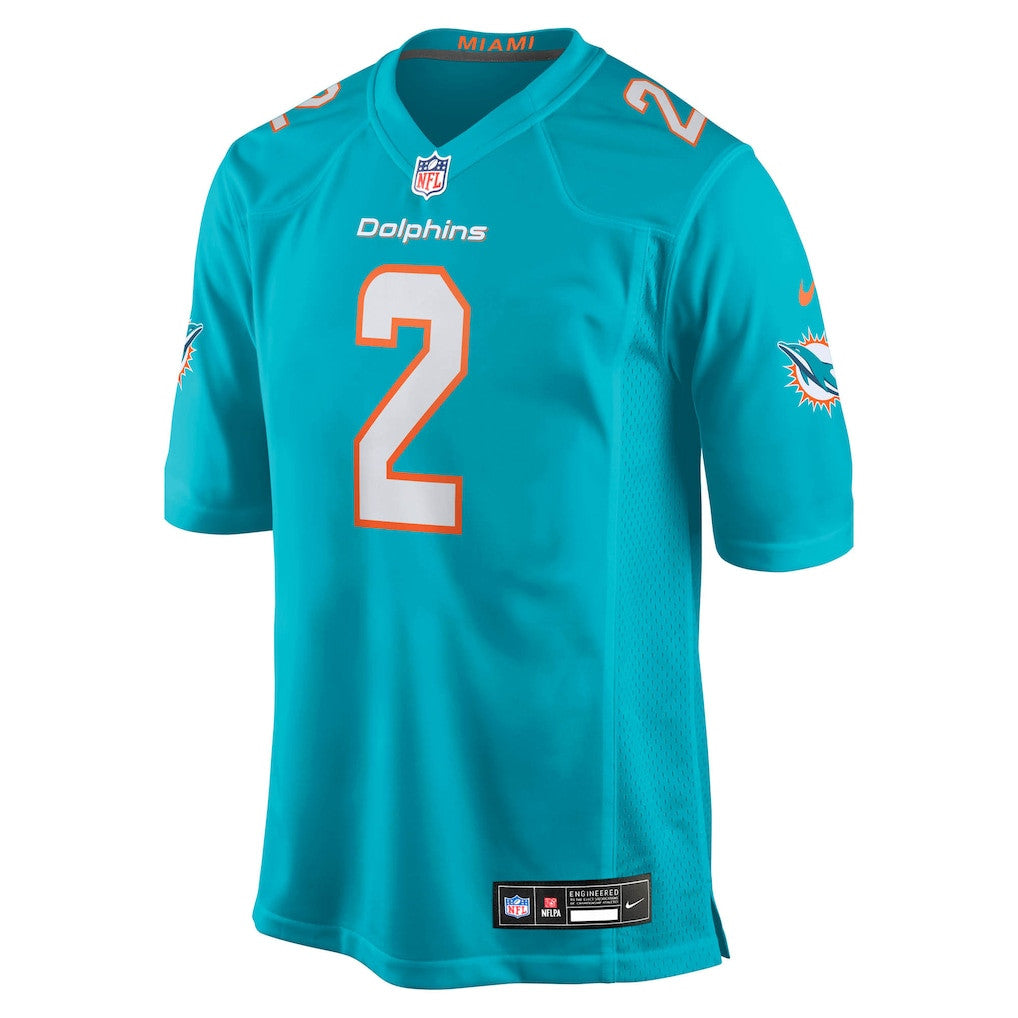 Malik Willis 2 Miami Dolphins Game Men Jersey - Aqua