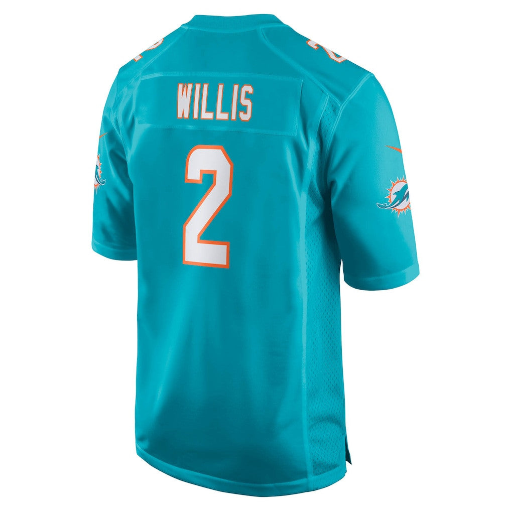 Malik Willis 2 Miami Dolphins Game Men Jersey - Aqua