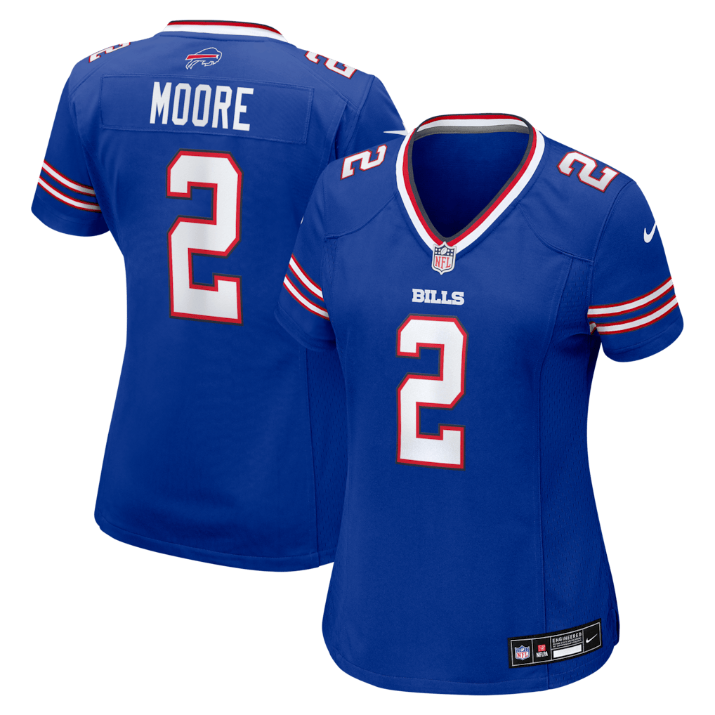 D.J. Moore 2 Buffalo Bills Women's Game Jersey - Royal