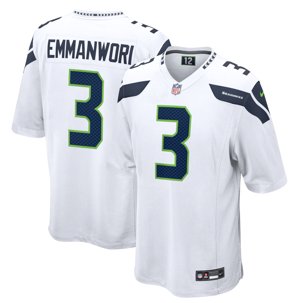 Nick Emmanwori 3 Seattle Seahawks Game Men Jersey - White