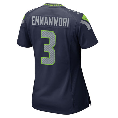 Nick Emmanwori 3 Seattle Seahawks Women's Team Game Jersey - College Navy