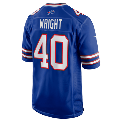 Matthew Wright 40 Buffalo Bills Team Game Men Jersey - Royal
