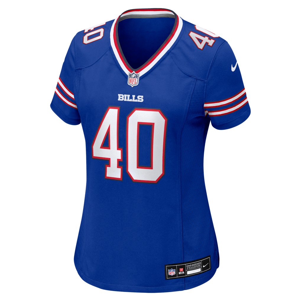 Matthew Wright 40 Buffalo Bills Women's Team Game Jersey - Royal