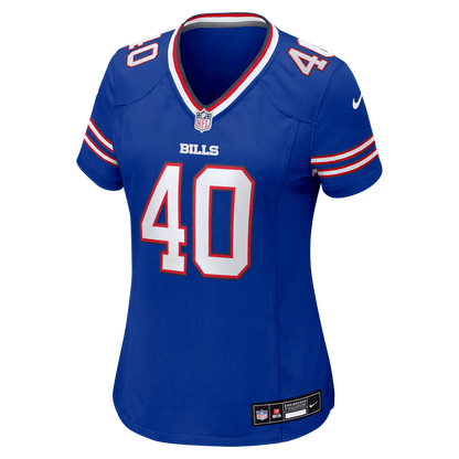 Matthew Wright 40 Buffalo Bills Women's Team Game Jersey - Royal