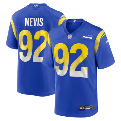 Harrison Mevis 92 Los Angeles Rams Team Game Men Jersey - Royal