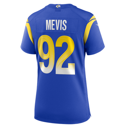 Harrison Mevis 92 Los Angeles Rams Women's Team Game Jersey - Royal
