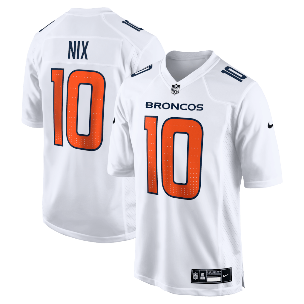 Bo Nix 10 Denver Broncos Tundra Fashion Game Men Jersey - White