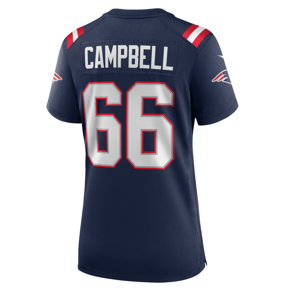 Will Campbell 66 New England Patriots Women's Team Game Jersey - Navy