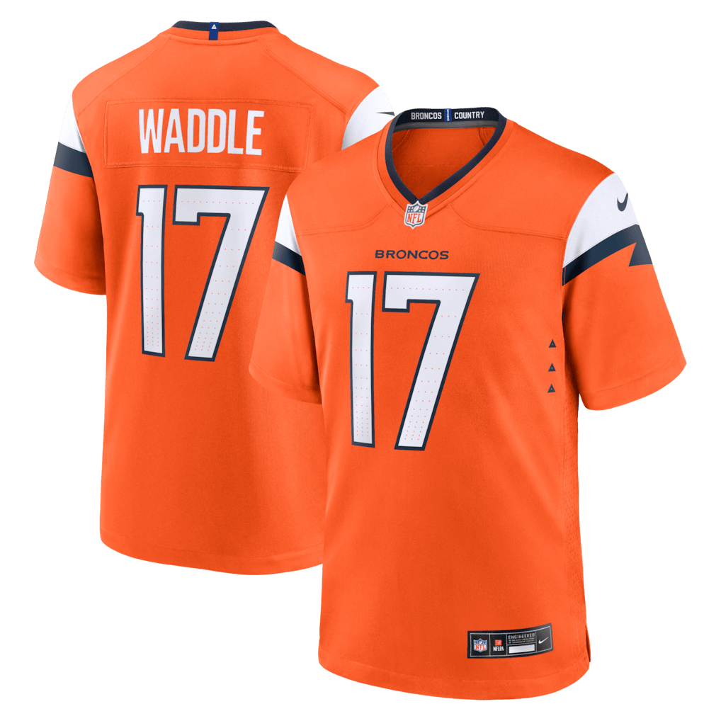 Jaylen Waddle 17 Denver Broncos Game Men Jersey - Orange