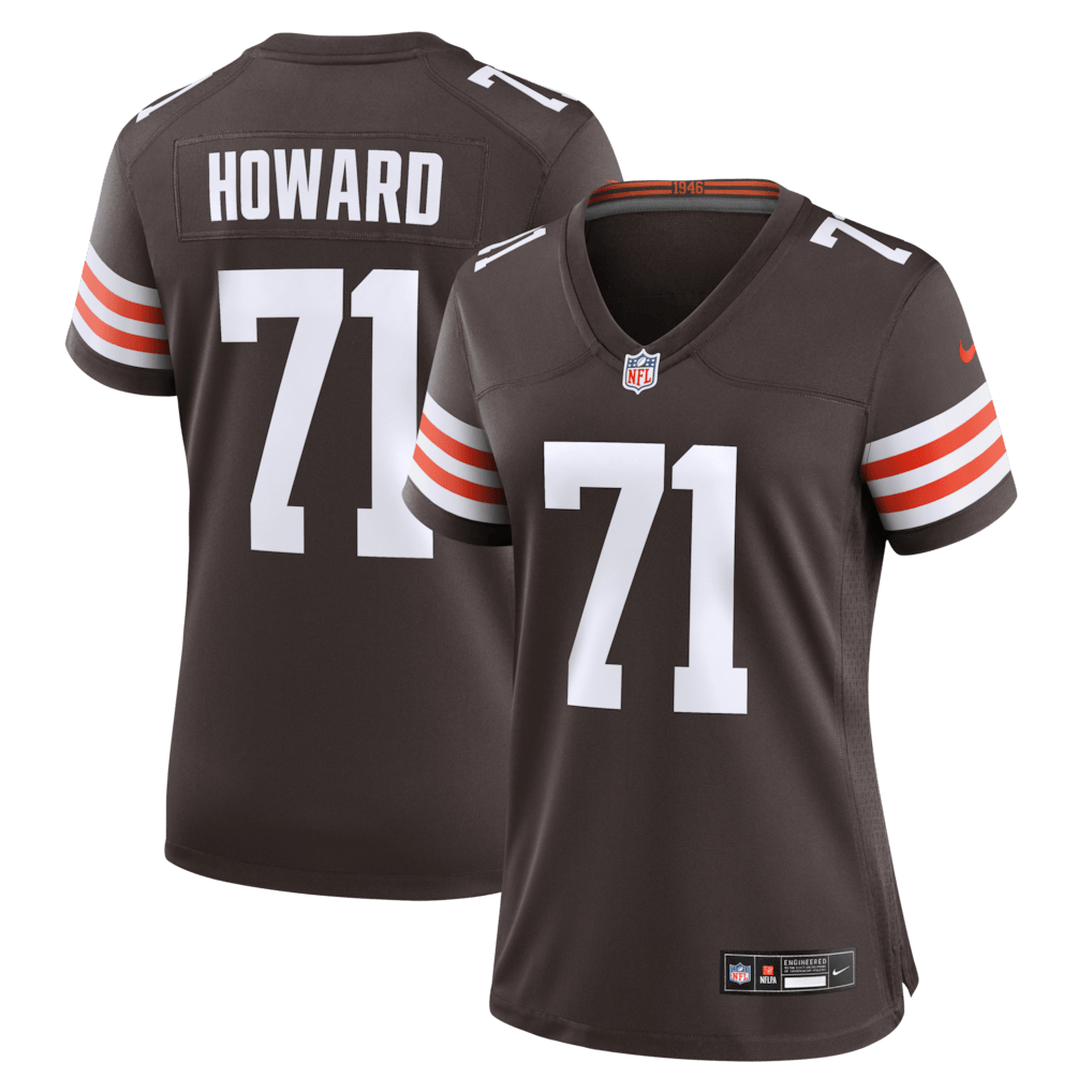 Tytus Howard 71 Cleveland Browns Women's Team Game Jersey - Brown