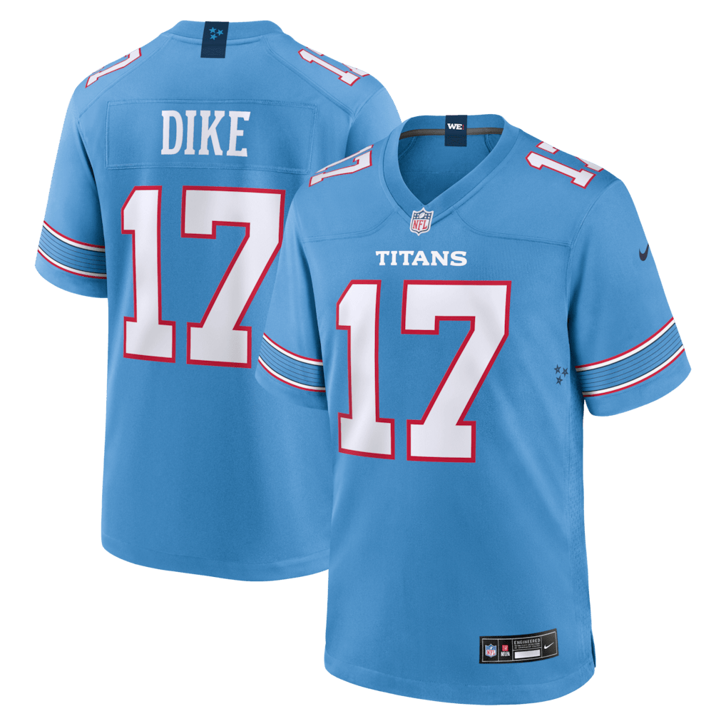 Chimere Dike 17 Tennessee Titans Team Game Men Jersey - Light Blue