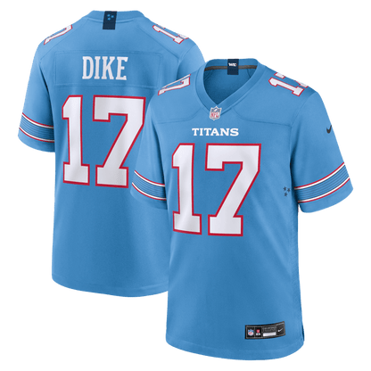 Chimere Dike 17 Tennessee Titans Team Game Men Jersey - Light Blue