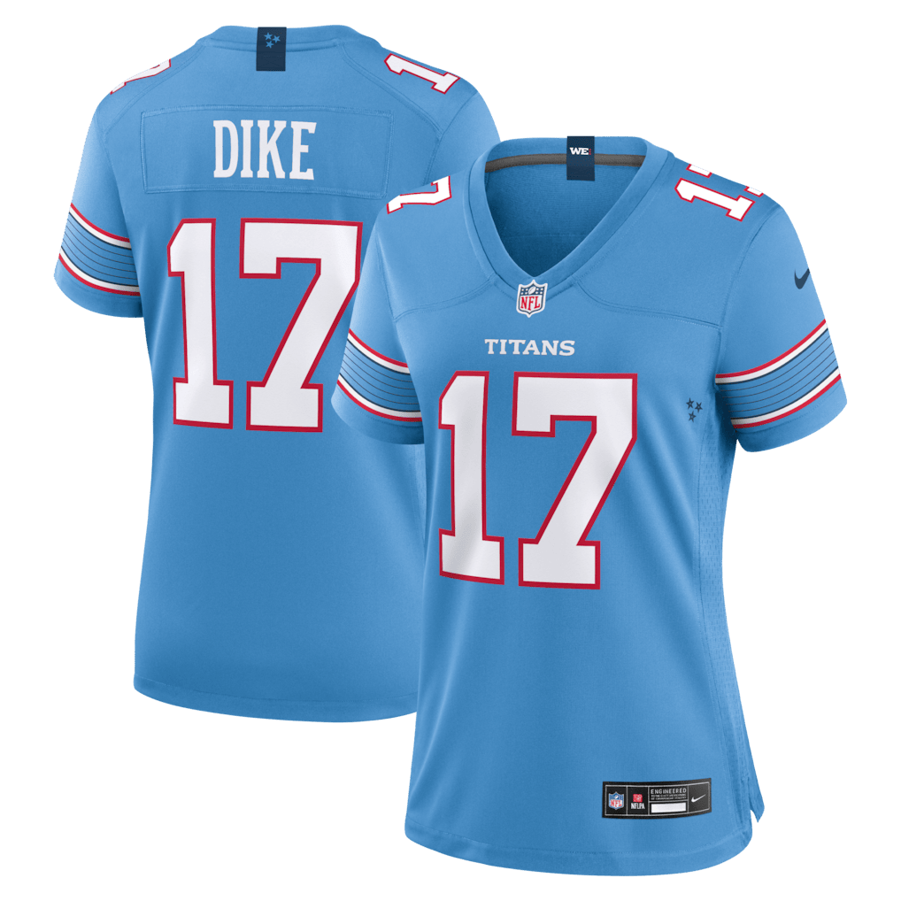 Chimere Dike 17 Tennessee Titans Women's Team Game Jersey - Light Blue