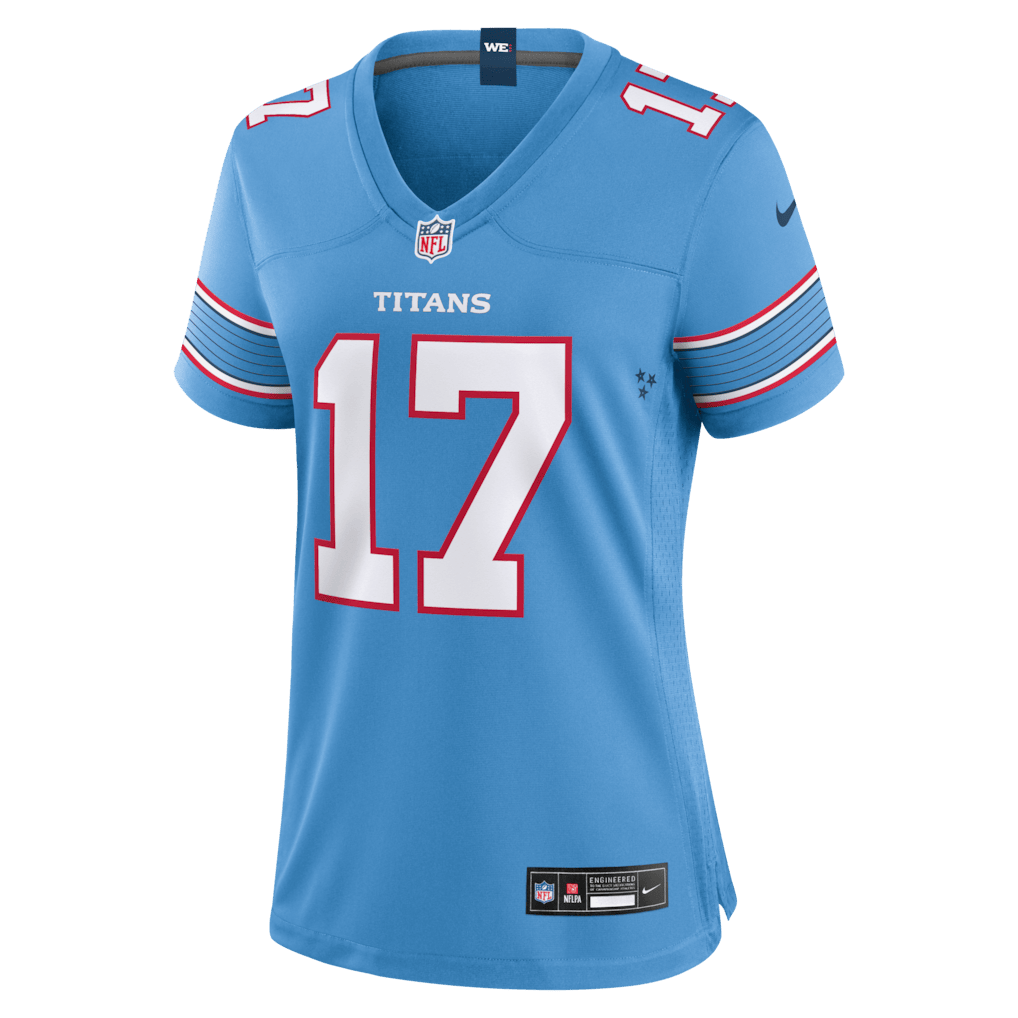 Chimere Dike 17 Tennessee Titans Women's Team Game Jersey - Light Blue