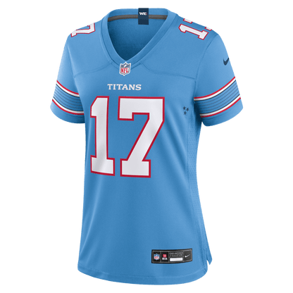 Chimere Dike 17 Tennessee Titans Women's Team Game Jersey - Light Blue