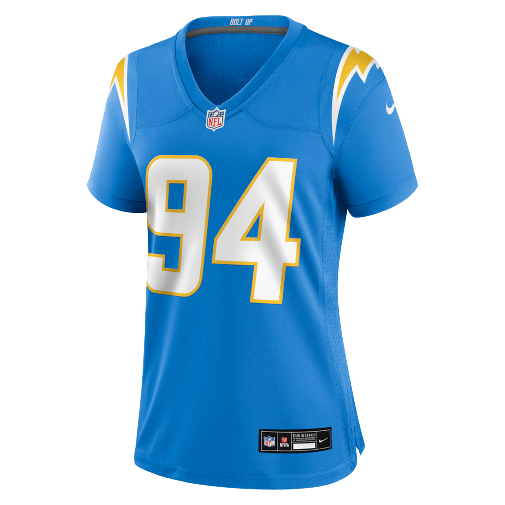 Dalvin Tomlinson 94 Los Angeles Chargers Women's Team Game Jersey - Powder Blue