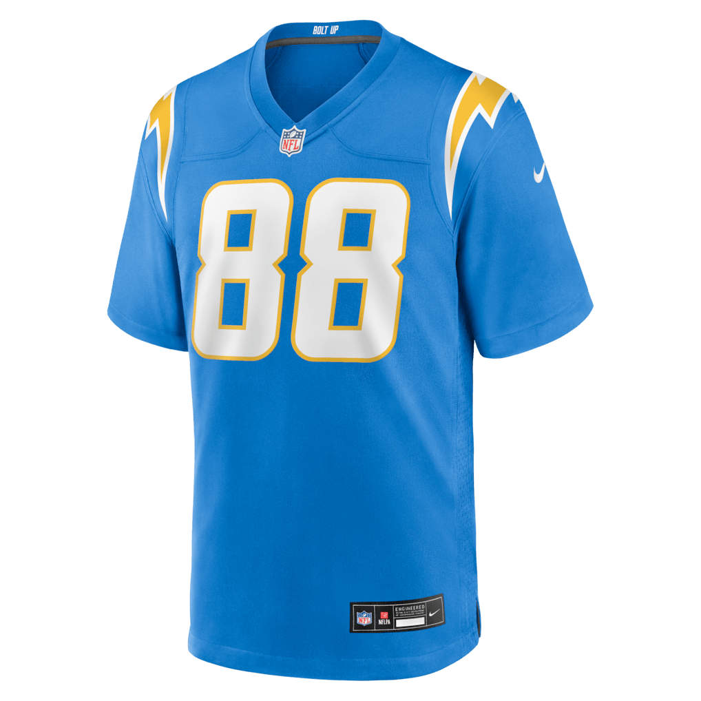 Charlie Kolar 88 Los Angeles Chargers Team Game Men Jersey - Powder Blue
