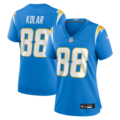 Charlie Kolar 88 Los Angeles Chargers Women's Team Game Jersey - Powder Blue