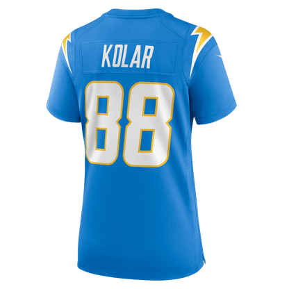 Charlie Kolar 88 Los Angeles Chargers Women's Team Game Jersey - Powder Blue