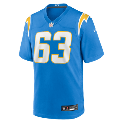 Tyler Biadasz 63 Los Angeles Chargers Team Game Men Jersey - Powder Blue