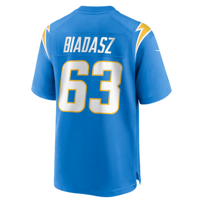 Tyler Biadasz 63 Los Angeles Chargers Team Game Men Jersey - Powder Blue